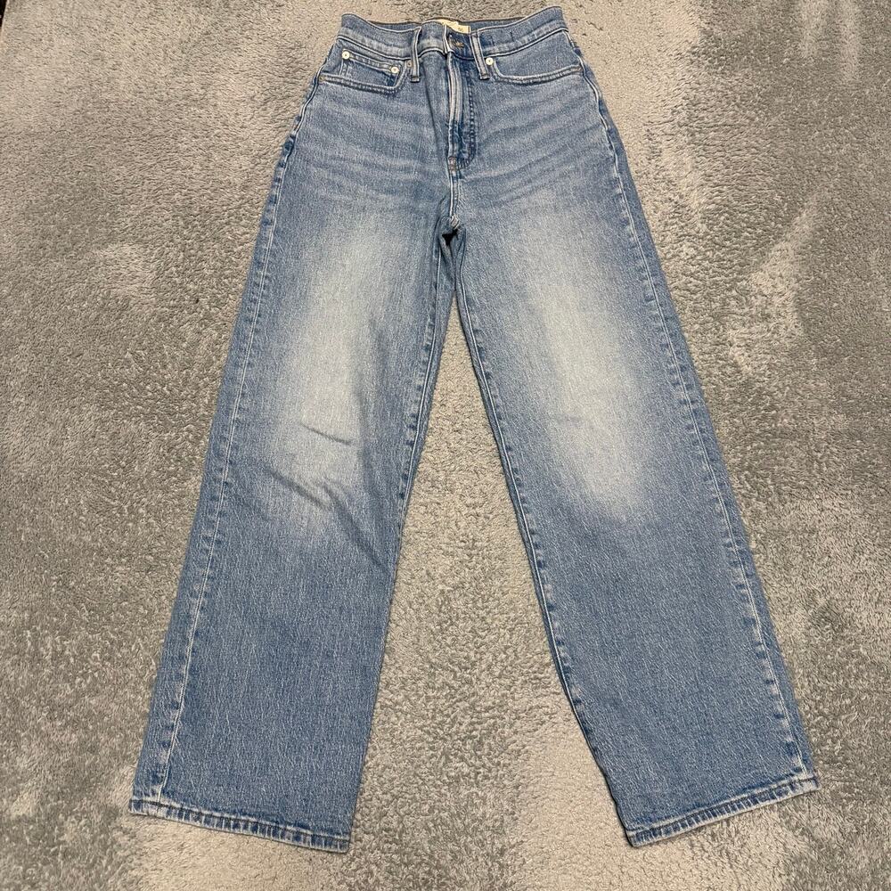 Madewell Jeans Womens 25 (25x28.5) Perfect Vintage Wide Leg Blue High Rise